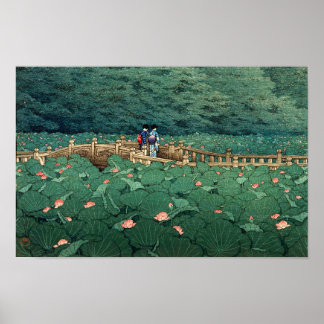 Póster El estanque en el santuario de Benten en Shiba