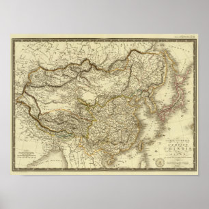 Póster El Este de Asia, China, Japón