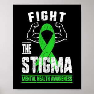 Póster El estigma, la conciencia sobre la salud mental, l