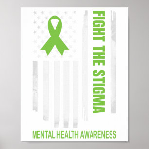 Póster El Estigma Para La Conciencia De La Salud Mental