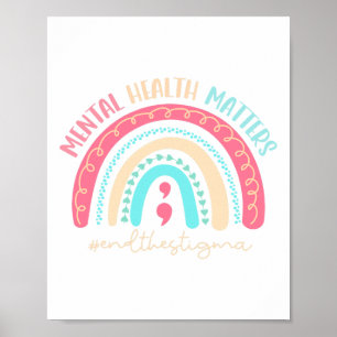 Póster El Estigma Problemas de Salud Mental Conciencia Me