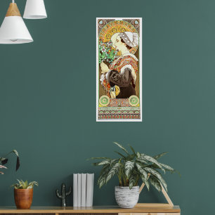Póster El estilo Art Nouveau de la era victoriana