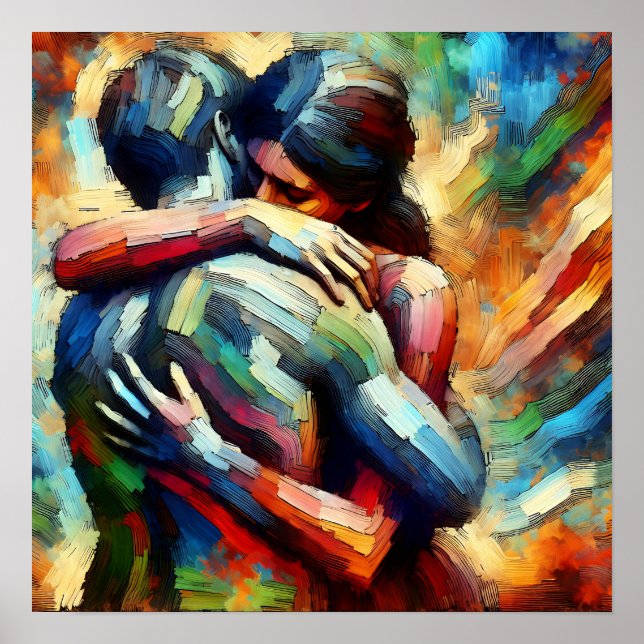 Póster El estilo de pintura al aceite de AZI de Lover (Frente)