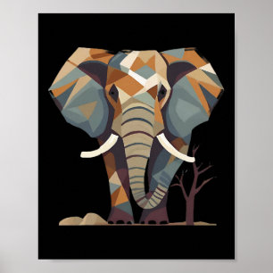 Póster El estiloso artista de los amantes del elefante sa