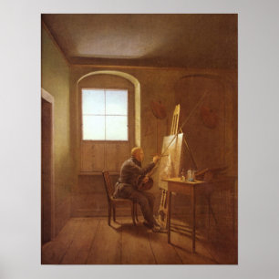 Póster El estudio de Caspar David Friedrich