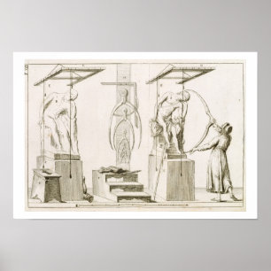 Póster El estudio de un escultor, c.1800 (grabado)
