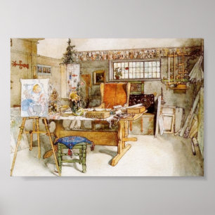 Póster El estudio del artista