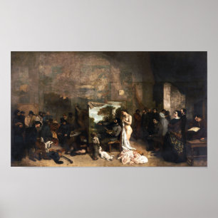 Póster El estudio por Courbet - poster del pintor
