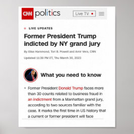 Póster El ex presidente Trump acusado de Poster