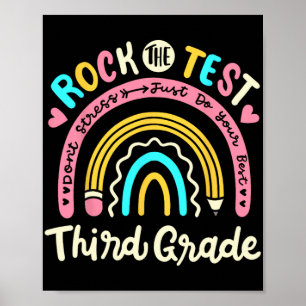 Póster El examen de tercer grado de prueba de arcoiris Dí