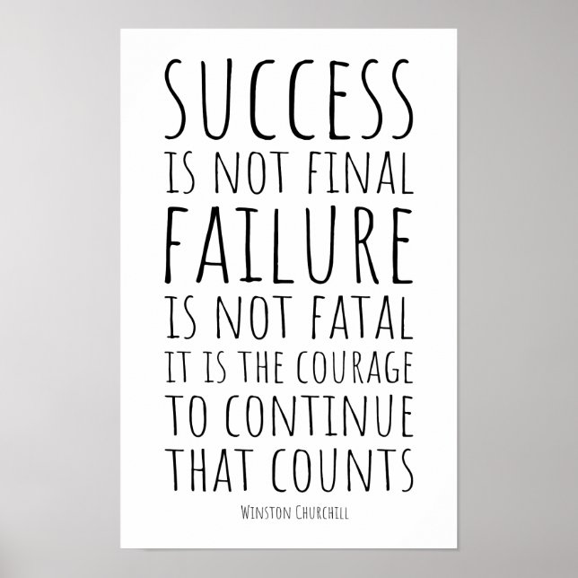 Póster El Éxito No Es Final, El Fracaso No Es Fatal (Frente)