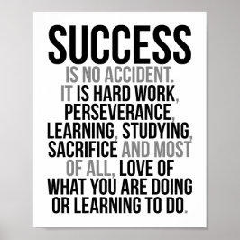 Póster El Éxito No Es Un Accidente