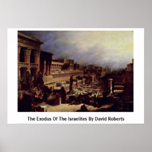 Póster El éxodo de los Israelites de David Roberts
