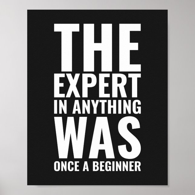 Póster El Experto En Cualquier Cosa | Poster motivacional (Frente)