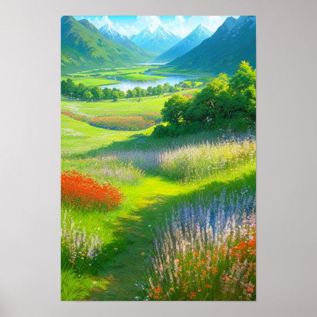 Póster El exuberante Valle Verde (Frente)