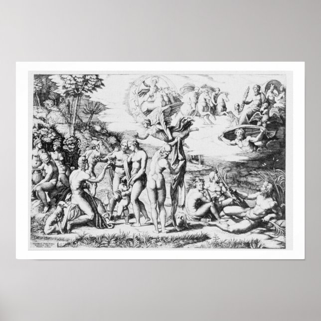 Póster El fallo de París, después de Raphael (grabando) (Frente)
