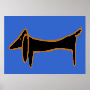 Póster El famoso Dachshund negro