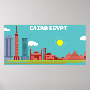 Póster El famoso Egipto del Cairo