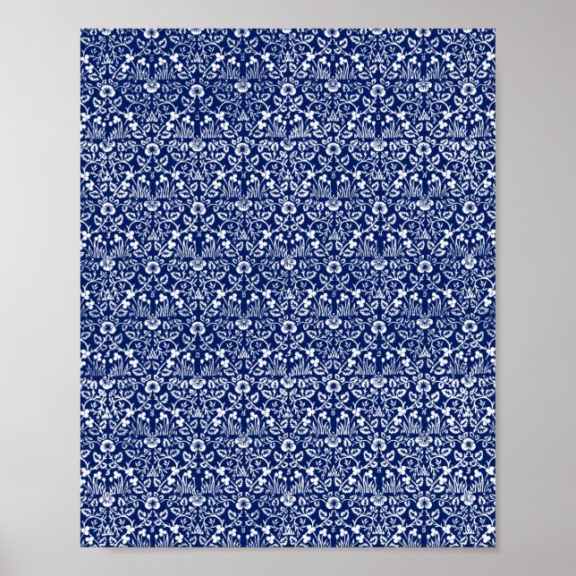 Póster El famoso pájaro del patrón de William Morris (Frente)