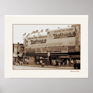 Póster El famoso Poster de Nathan Hot Dogs