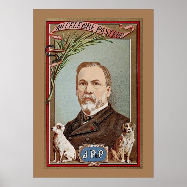 Póster El famoso retrato de Louis Pasteur histórico (Frente)