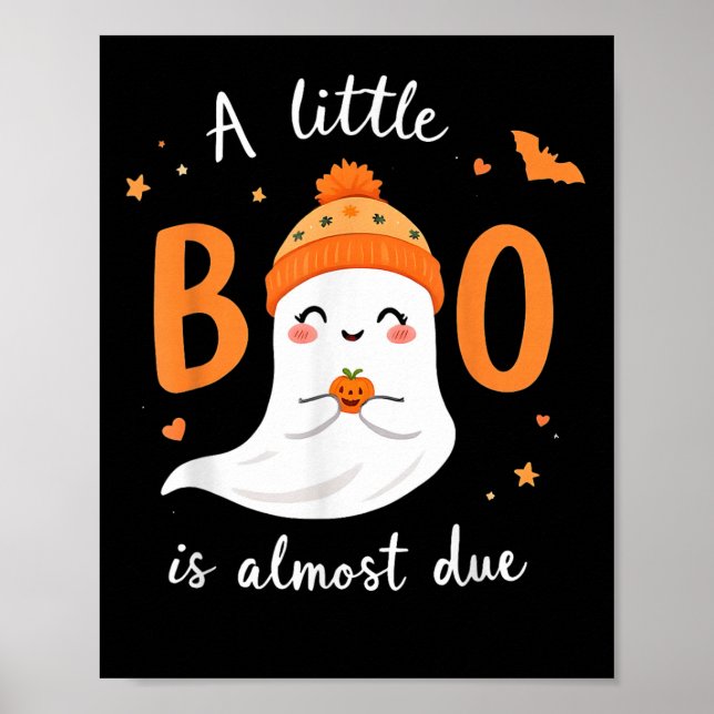 Póster El Fantasma Adorable De Halloween Un Pequeño Boo E (Frente)