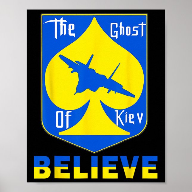 Póster El Fantasma De Kiev Cree - Me Mantengo Con Ucrania (Frente)