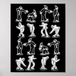 Póster El Fantasma De Payaso Espantó Danza De Dos Pasos