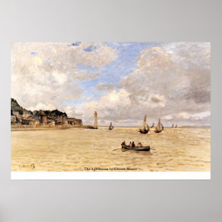 Póster El faro de Claude Monet