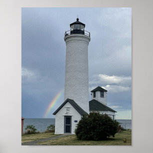Póster El Faro del Punto Tibbetano Arcoiris Cabo Vincent 