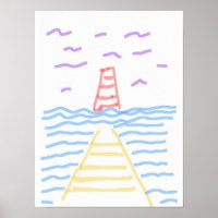 El faro y el Poster del muelle