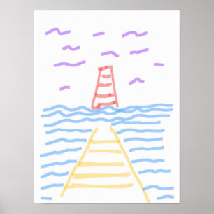 Póster El faro y el Poster del muelle