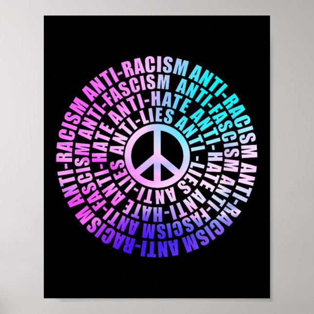 Póster El fascismo antiTrump miente el odio resiste el vo (Frente)