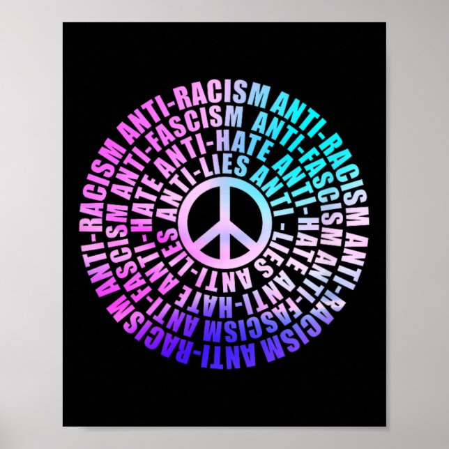 Póster El fascismo antiTrump miente el odio resiste el vo (Frente)