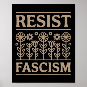 Póster El fascismo resistente protesta contra Trump 6