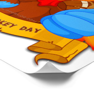 Póster El Feliz Día de Turquía de SlipperyJoe deja a turk