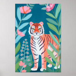 Póster El feliz tigre Naranja