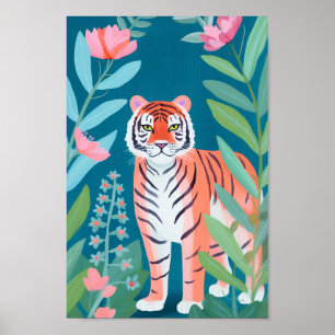 Póster El feliz tigre Naranja