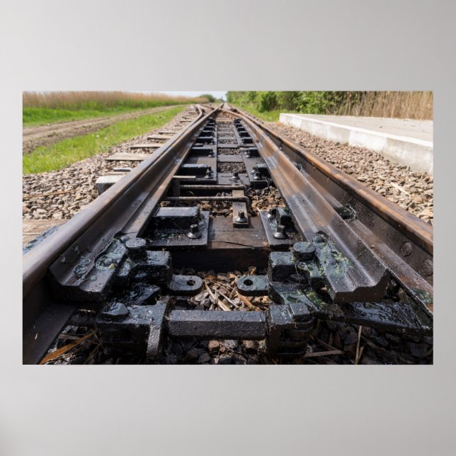 Póster El Ferrocarril Desaparece A Distancia (Frente)