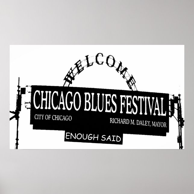 Póster El Festival de Blues de Chicago dijo basta (Frente)