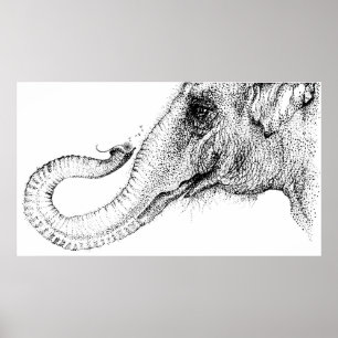 Póster El fiel 100% de un elefante por Inkspot