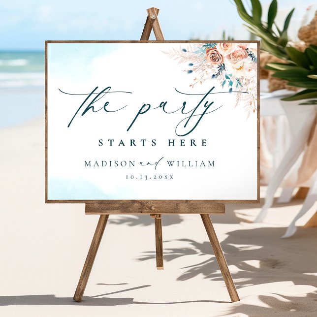Póster El Fiesta Comienza Aquí La Boda De Playa Azul (Subido por el creador)