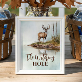 Póster El Fiesta de caza de agujeros bebe Rótulo de mesa