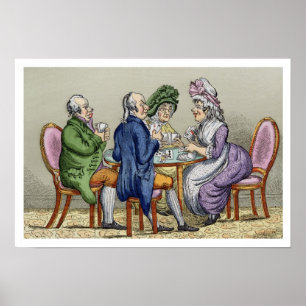 Póster El fiesta de Whist (litho del color)