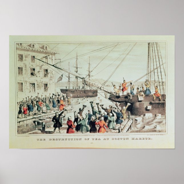 Póster El Fiesta del Té de Boston, 1846 (Frente)
