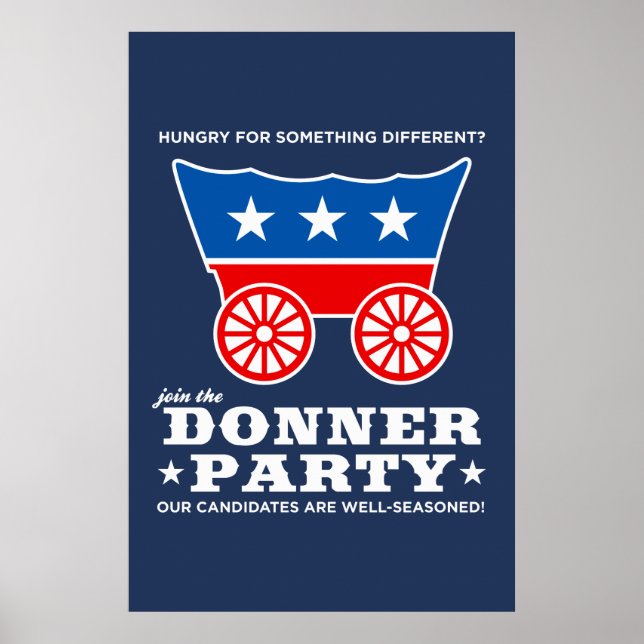 Póster El Fiesta Donner - ¿hambriento de algo diferente? (Frente)