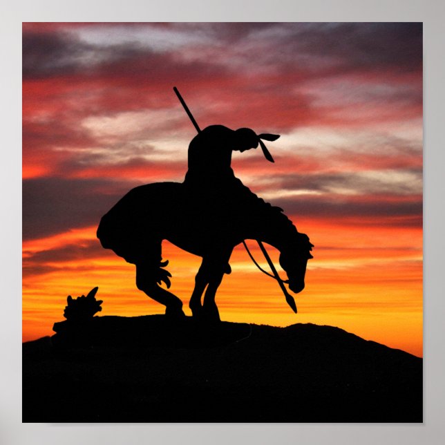 Póster El fin de la sihouette en el Poster Sunset (Frente)