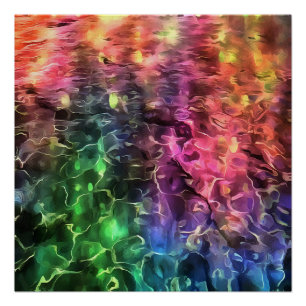 Póster El Fin Del Arte Abstracto Del Arcoiris