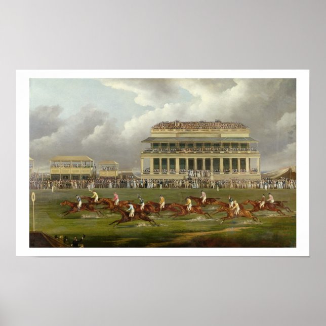 Póster El fin del derby del Epsom en 1822 (Frente)