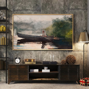 Póster El fin del día, los adrondacks de Winslow Homer